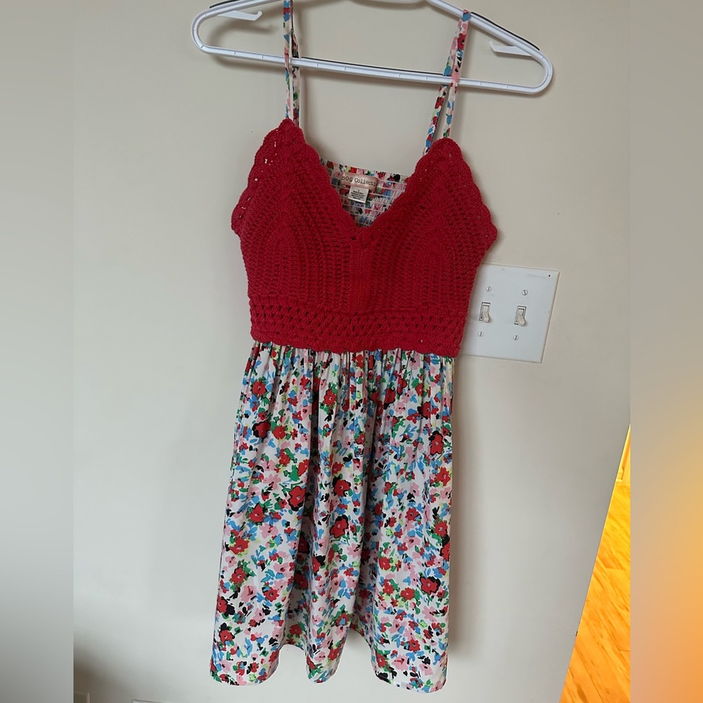 B•O•G Collective red knitted and flower dress